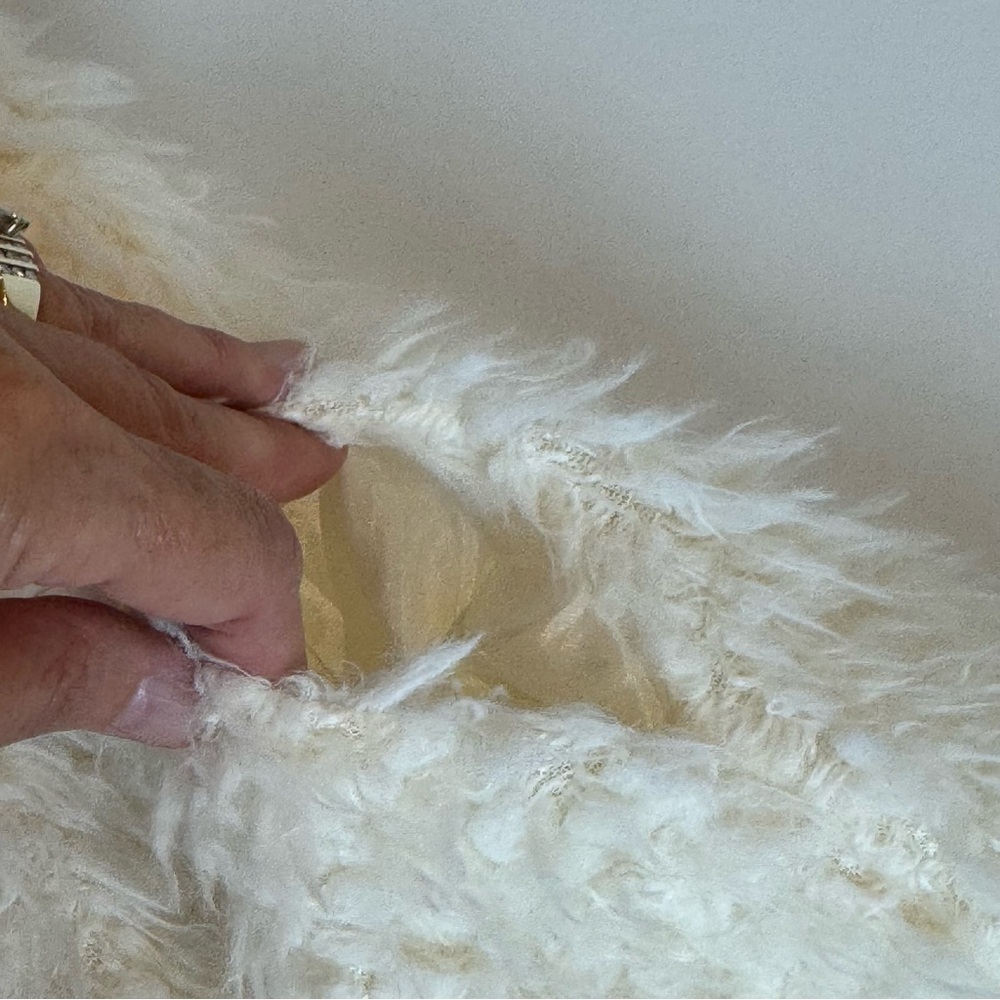 Pink Owl Faux Fur Swing Vest Ivory Size L - Picture 12 of 14